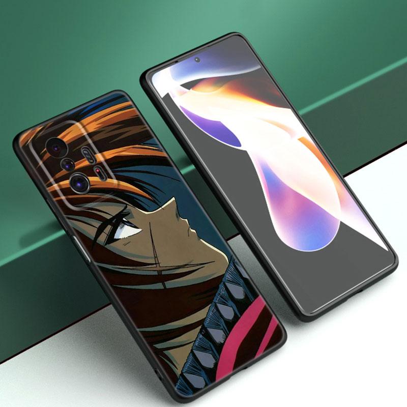 Rurouni Kenshin Anime Black Phone Case For Xiaomi Mi 9 SE 8 10 10T 11 12 13 Lite 9T 11T 12S 12T 13T 14 Pro 5G NE 11i 12X