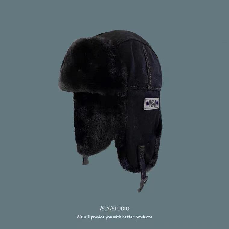 New Bomber Hat Thick Warm Fur Winter Cap for Men Women Earflap Pilot Hat Outdoor Ski Russian Fashionable Male Female Beanie Hat