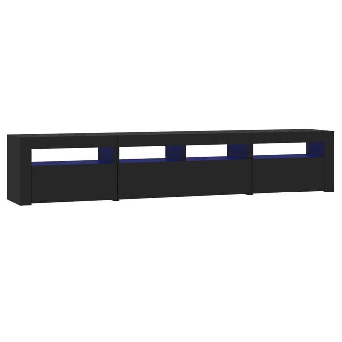 VidaXL Meuble TV avec Lumières LED Centre de Divertissement Rangement Meuble Média Meuble de Salon Salle de Séjour Maison 3152731