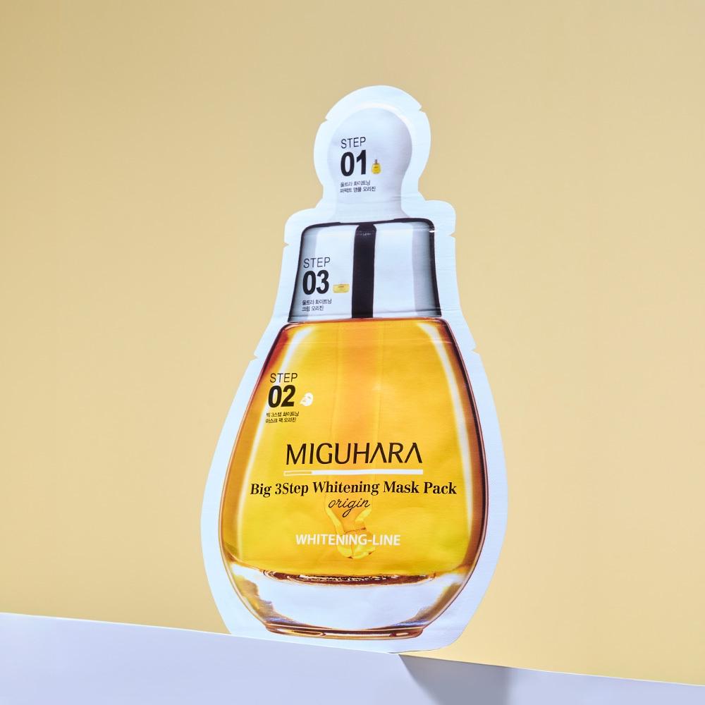 Miguhara Big 3 Step Whitening Mask Pack Origin 1 Sheet