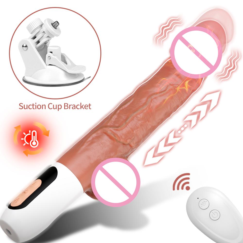 Thrusting  Dildo Vibrator with Suction Cup Telescopic Automatic Sex Machine for Adult Sex Products Erotic Sex Toys for Women
