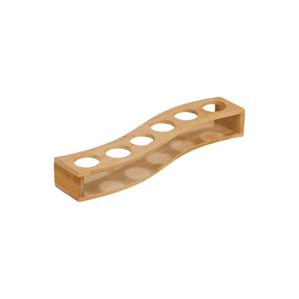 

Multipurpose 6/12 Holes Shot Glass Holder Round Hole Smooth Glass Cup Holder Save Space Wooden Bamboo Shot Glass Tray Wine Bar