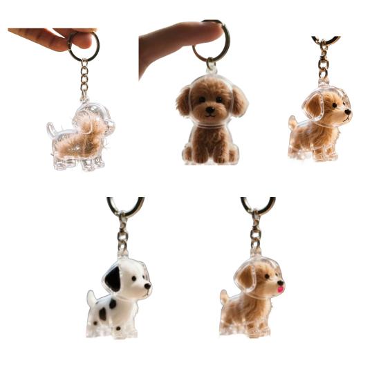 2/5Pcs Pet Hair Storage Box Keychain Portable Pet Memory Holder Secret Fur Collection Box Pet Hair Souvenir Box Keyring