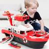 Kids Large Simulation Track Inertia Boat Diecasts Toy Vehicles Music Story Light Ship Model Toy Car Plane Parking Boys Game