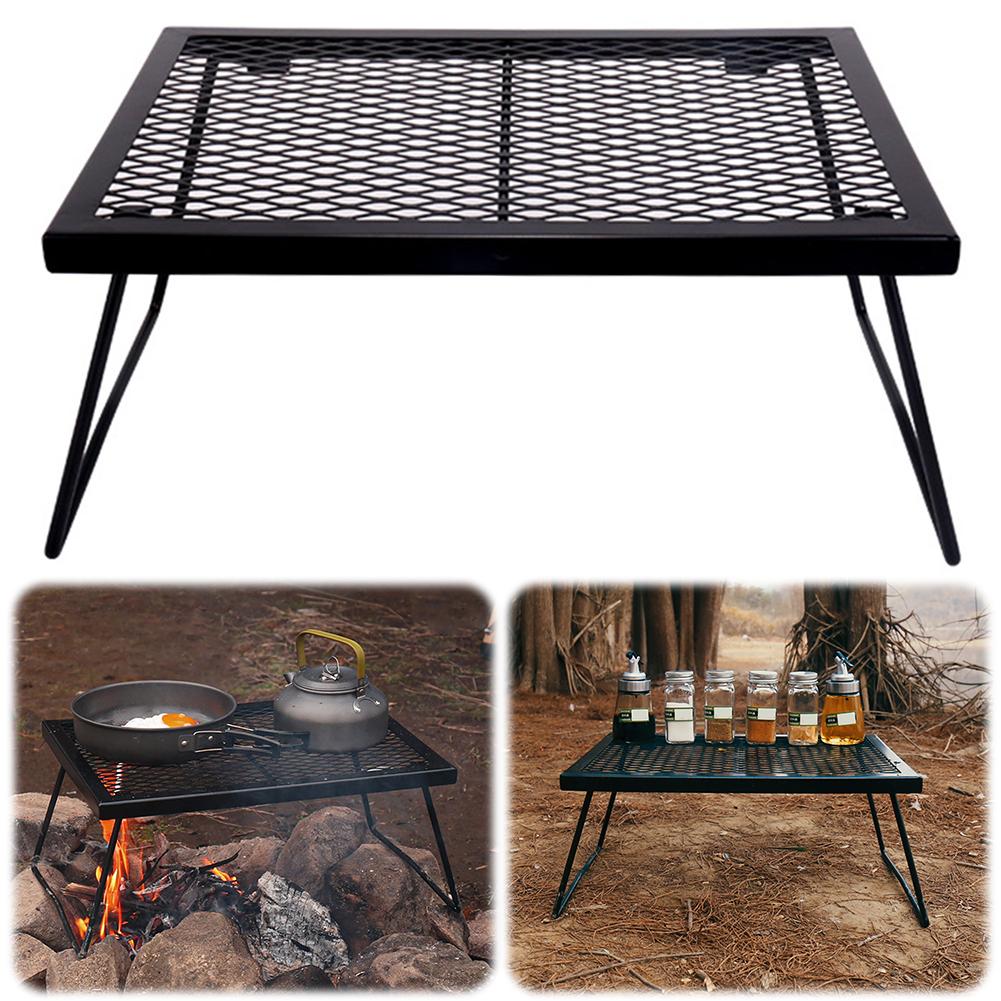 Campfire Grill Grate Heavy Duty Over Fire Camp Grill Foldable Camp Fire Cooking Rack for Outdoor Camping Cooking Fire Pit