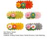5Pcs Kids Hairpin Knitted Flower Decor Side Bang Hair Clips Gentle Non-Pulling BB Clips Birthday Party Hair Accessories