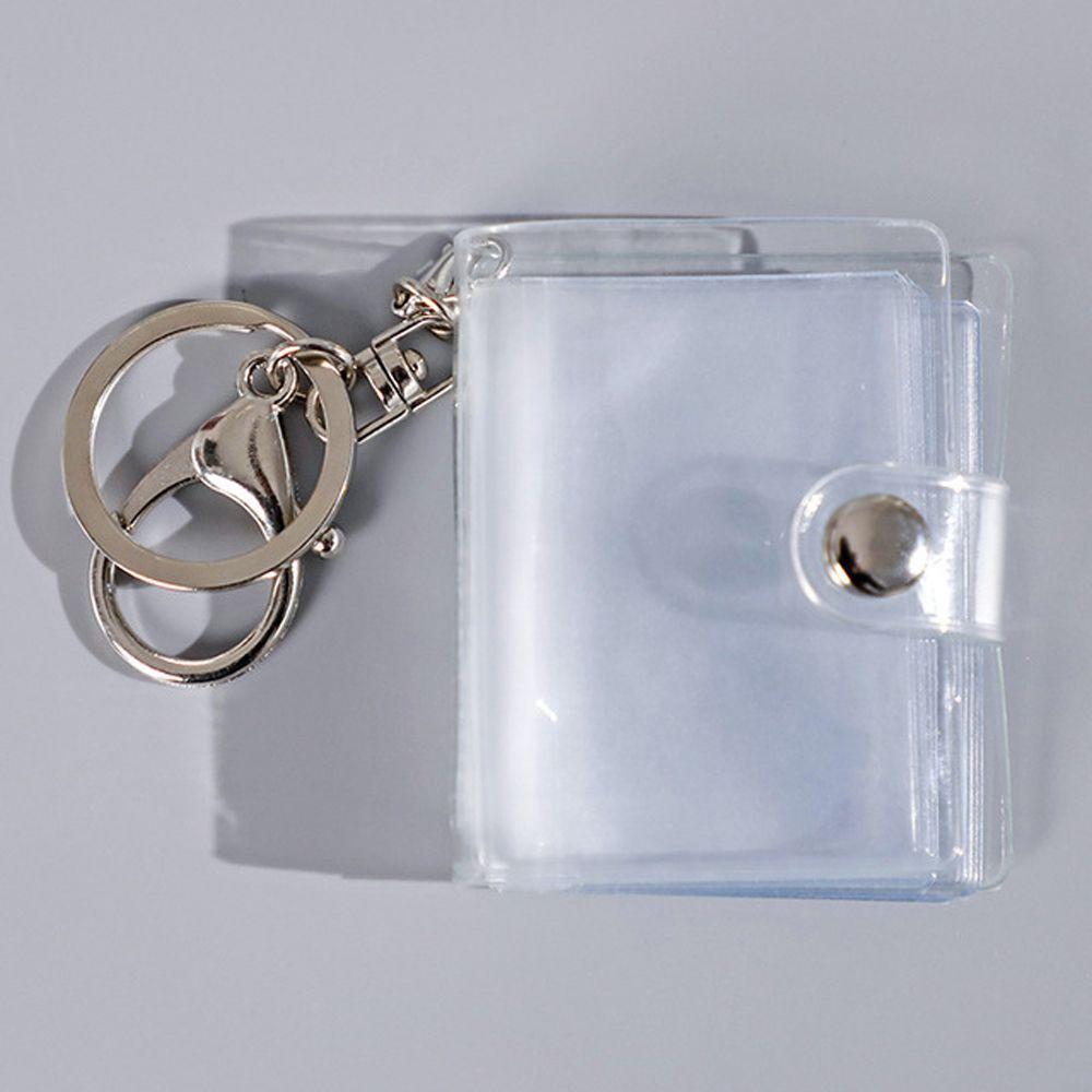 Pendant Pictures Storage Photo Holder Card Book Keyring 1 2 Inch Card Bag Photo Album Keychain transparent-2 Inch