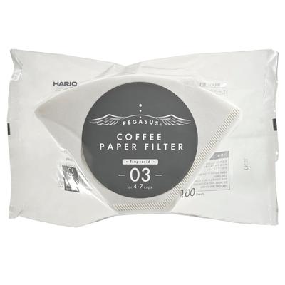 Pegasus Coffee Paper Filter 03W White For 4~7 Cups 100 Pieces Made In Japan PEF-03-100W