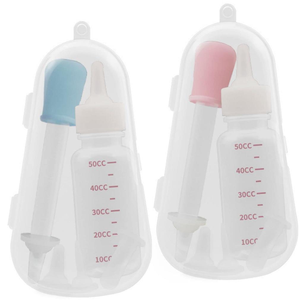 GRmkt Cat Feeding Dog Feeding Hamster Feeding Pet Rabbit Feeding Compact and Pink and Set of 2 Bottle, Bottle, Bottle, Supplies, Bottle, Portable,