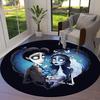 corpsebride Round Area Rug,Carpet Rug for Living Room Bedroom Sofa Playroom Decor,Non-slip Floor Mat