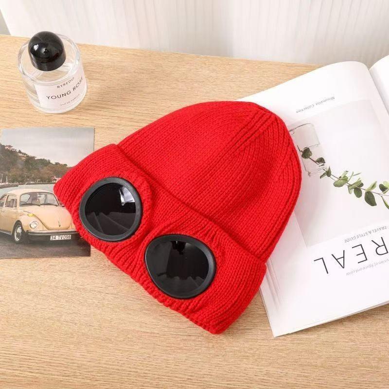 Dix bonnets tricotés en bambou, nouvelles lunettes de soleil automne et hiver pour hommes et femmes, bonnets tricotés résistants au froid et chauds, bonnets froids mode pour le ski et le vélo