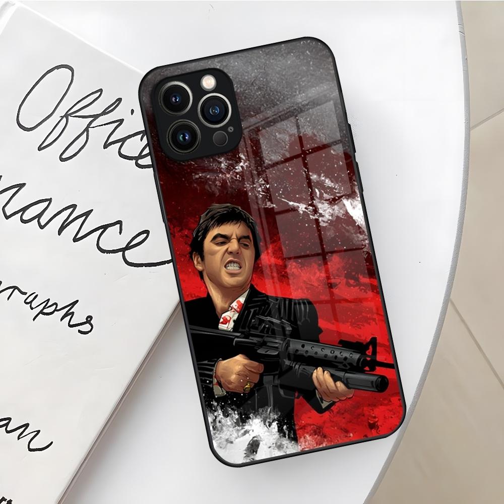 Scarface Godfather Tony Montana Phone Case for Iphone 17 16 Air 15 14 12 11 13 Pro Max Mini X Xr Xs Se Puls glass Cover