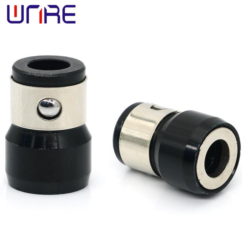 Enhanced Magnetic Anti-Slip Ring for Hand Drills: Magnetized, Hardened, with Detachable Bits and Bead-Locking Tech