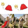 Dog Costume Velvets Trimmed Cloaks Detachable Crowns Regulable Neckband For Small Media Large Breeds Pet X3UC