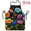 1pc of Vibrant Floral Pattern Unisex Printed Apron, Chef Apron, Ideal for Kitchen Baking, Outdoor Barbecues, Painting, Gardening