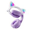 Gradient RGB Wireless Over-Ear Bluetooth Headphones with Silicone Wired Option for Gaming and Calls.