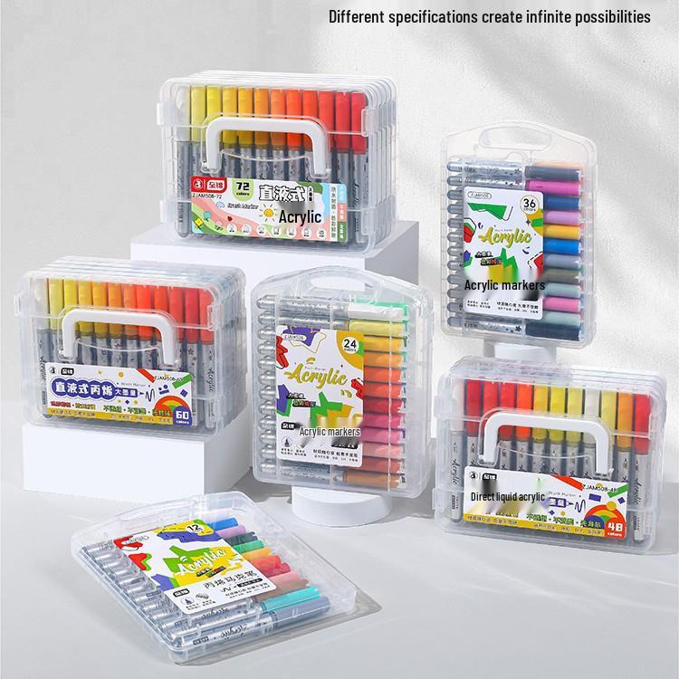 Zhi Jin Liquid Acrylic Marker - Soft Tip, Opaque Watercolor Pen for DIY Graffiti & Elementary School Art.