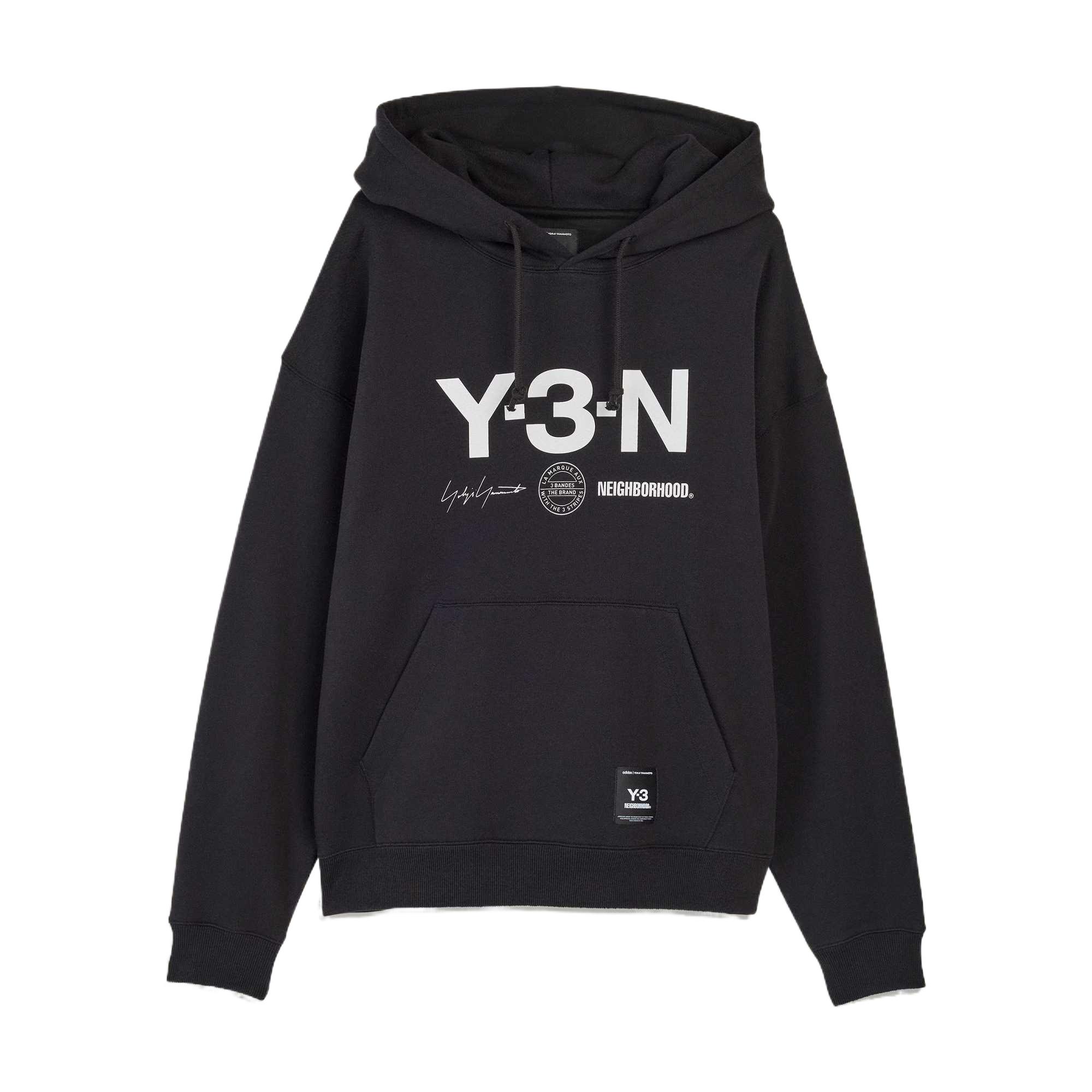 Y-3 Х Соседство GFX Худи Черный Унисекс Топы JW7004 M