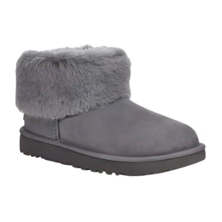 UGG Sheepskin Versatile Comfortable Snow Boots Women boots Gray 1106757-CHRC