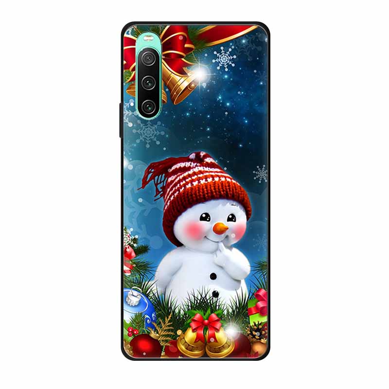 Christmas Phone Cases For Sony Xperia 10 IV Cases Soft TPU Silicone Santa Santa Claus Covers For Xperia 10 IV Cover Bumper Funda