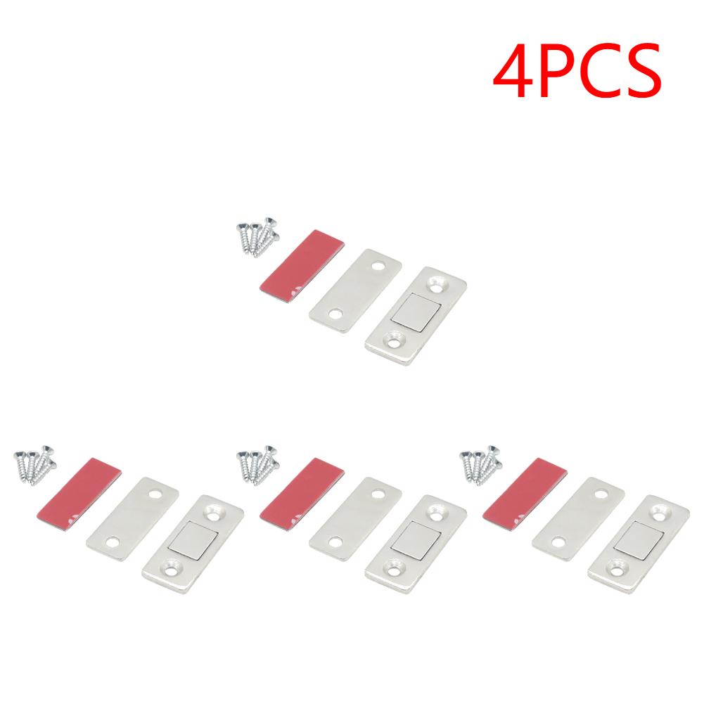 1-10 Set Magnetic Cabinet Catches Door Stops Magnet Invisible Soft-Catch Ultra-Thin Hidden Door Closet with Screw for Furniture