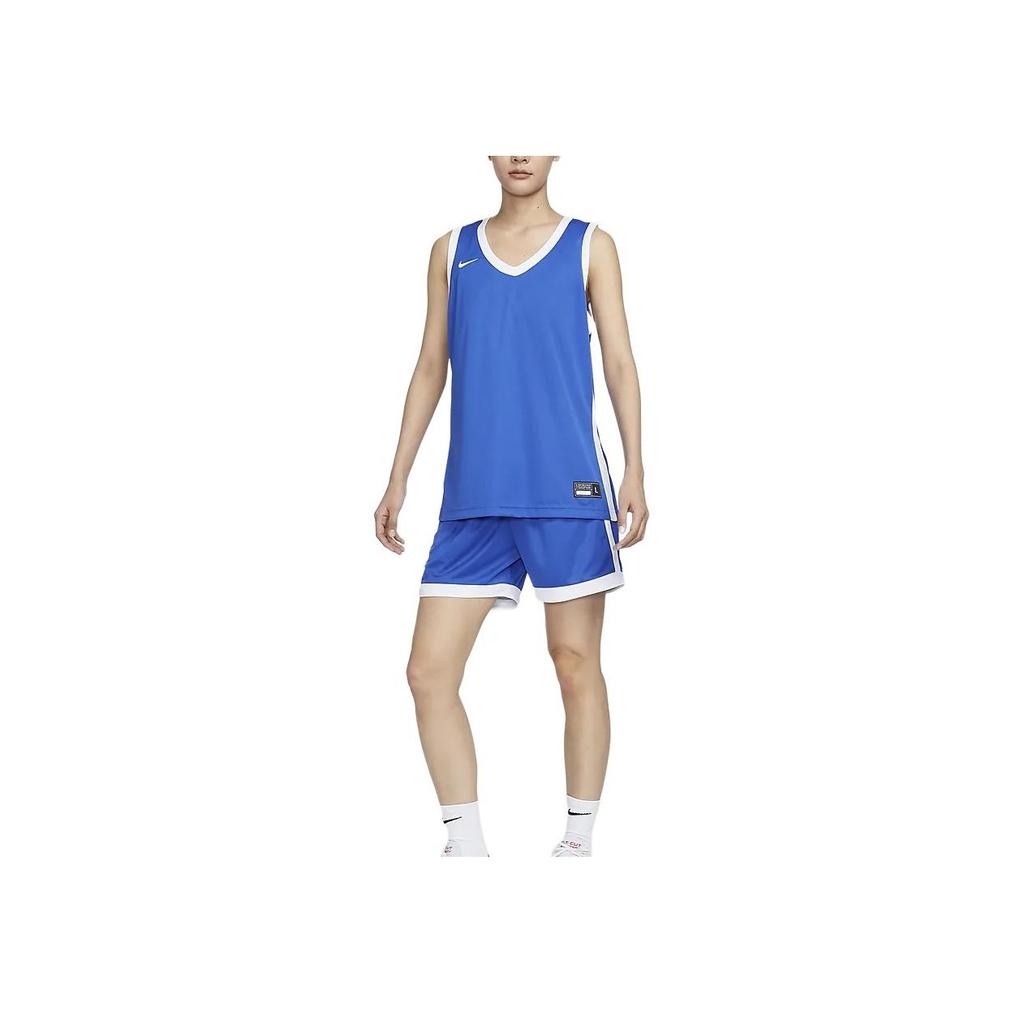 Nike SS24 Dri-Fit Color Block Logo Print Elastic Waist Casual Sports Basketball Pants Women Bottoms Royal-Blue HF0530-494