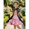 Girls 3D Print Dresses Kids Girl Party Short Sleeve Princess Dress Tank 3D  Unicorn  Print Dress