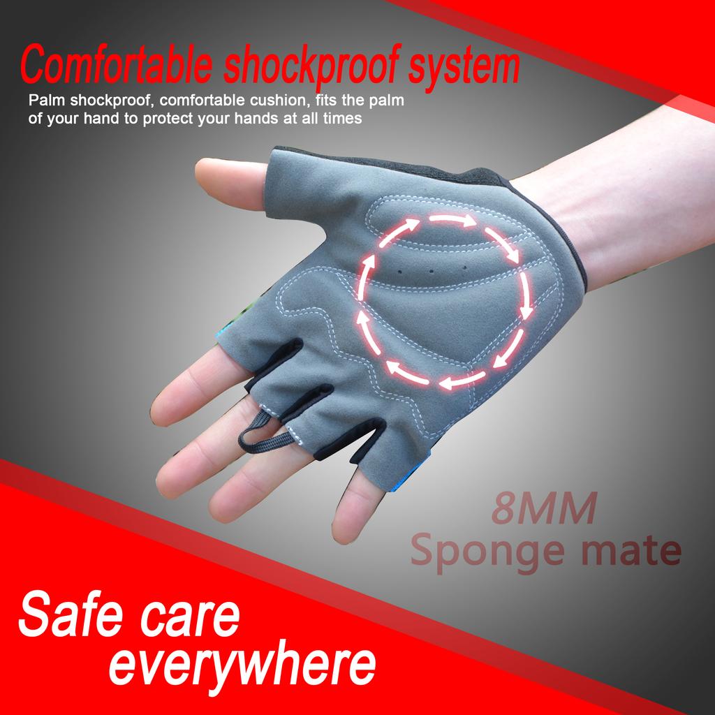 Man Woman Gym Cycling Gloves Breathable Anti-Slip Road MTB  Bicycle Gloves Summer Half Finger Outdoor Riding Sport Bike Gloves