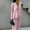 Casual Vacation Long-sleeved T-shirt Straight-leg Pants Suit Women's Clothing 2025 Autumn Winter