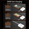 7 In 1 160W Charging Station USB Charger Power Strip PD/Type-C Ports Charger Adapter For Xiaomi 17 15 iPhone Samsung USB-C EU/US