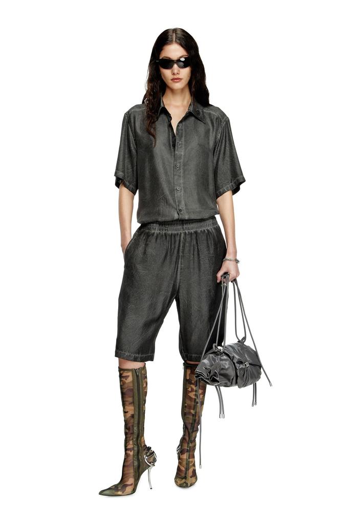 Diesel Men's P-LEON-SHORT Shorts, Size S, Black, 9XX, A172880CMBB