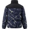 Li Ning Outdoor Collection Down Jacket Men's Dark Ship Blue With Ice Crack Pattern AYMU601-5