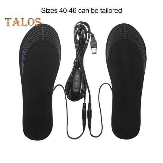 Branț încălzit prin USB pentru iarnă Branț cu temperatură reglabilă pentru încălzirea picioarelor Branț cu încălzire pe 3 nivele Căptușeli de pantofi încălzite tăiate pentru a se potrivi pentru sporturi în aer liber