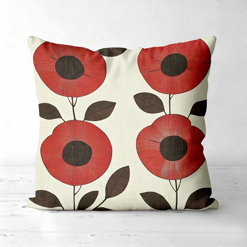 Retro Floral Print Farmhouse Throw Pillow Covers Pattern Cushion Cover Suitable For Sofa Bedroom Car Pillow Cover