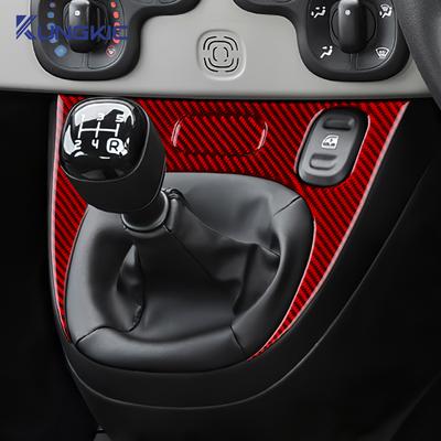 Autocollant Véritable Fibre de Carbone Souple Pour Fiat Panda 169 319 2013-2020 2025 2025 2025 2025 2025 Volant à Gauche Volant à Droite Panneau Intérieur Levier de Vitesse de Voiture