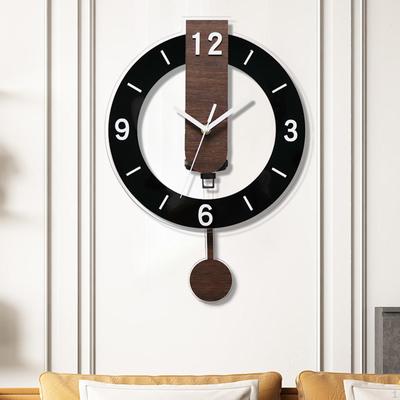 Pendulum Wall Clock for Home Decoration Easy To Read Hanging Timepiece Kitchen Bedroom Gift
