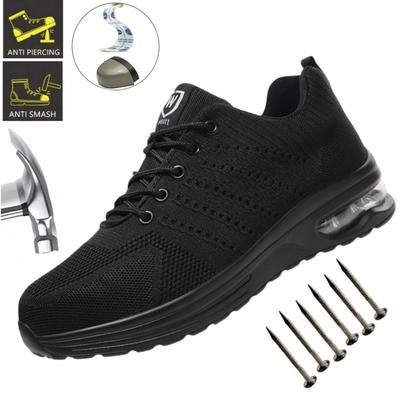 Chaussures de sécurité de construction Baskets de travail Embout en acier Hommes Bottes de travail anti-perforation Chaussures indestructibles légères de sécurité