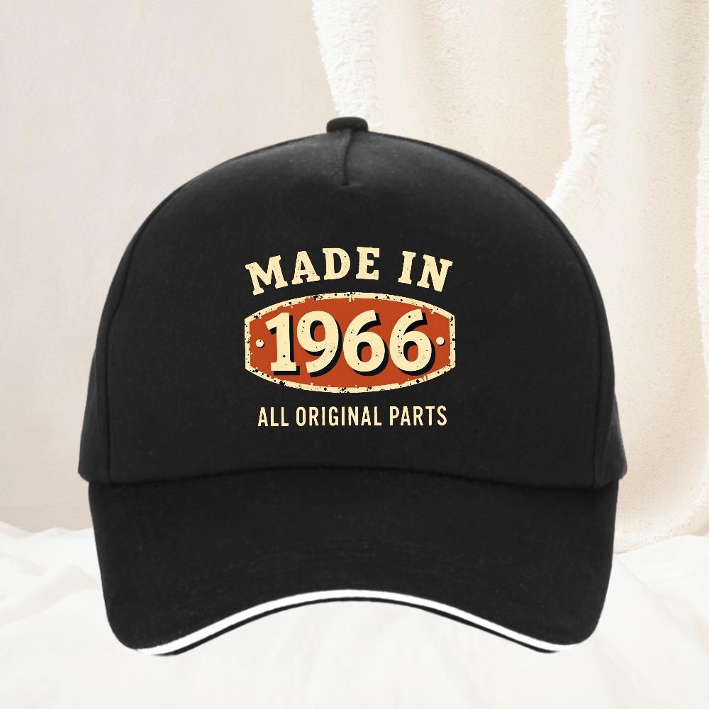Made In All Original Parts Print Vintage Hat for Unisex Women Summer Fashion Baseball Cap