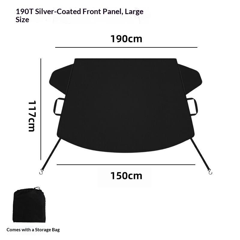 Car Windshield Snow Cover With Thick Waterproof Fabric Side Mirror Covers For Winter Frost Ice Protection
