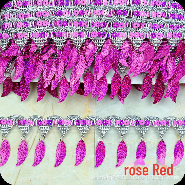 Pagoda Leaf Lace Tassel Trim - 9m: Decorative Fringe for Stage Dance Costumes