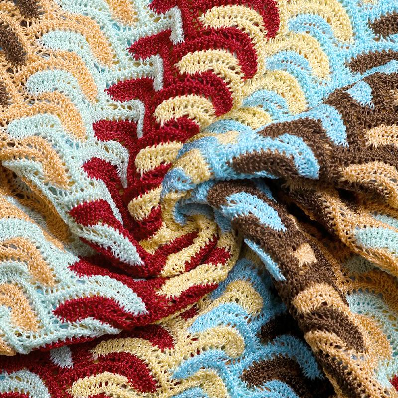 Moda Donna Estate Primavera Abiti Casual Senza Maniche con Stampa Color Block Girocollo a Vita Alta