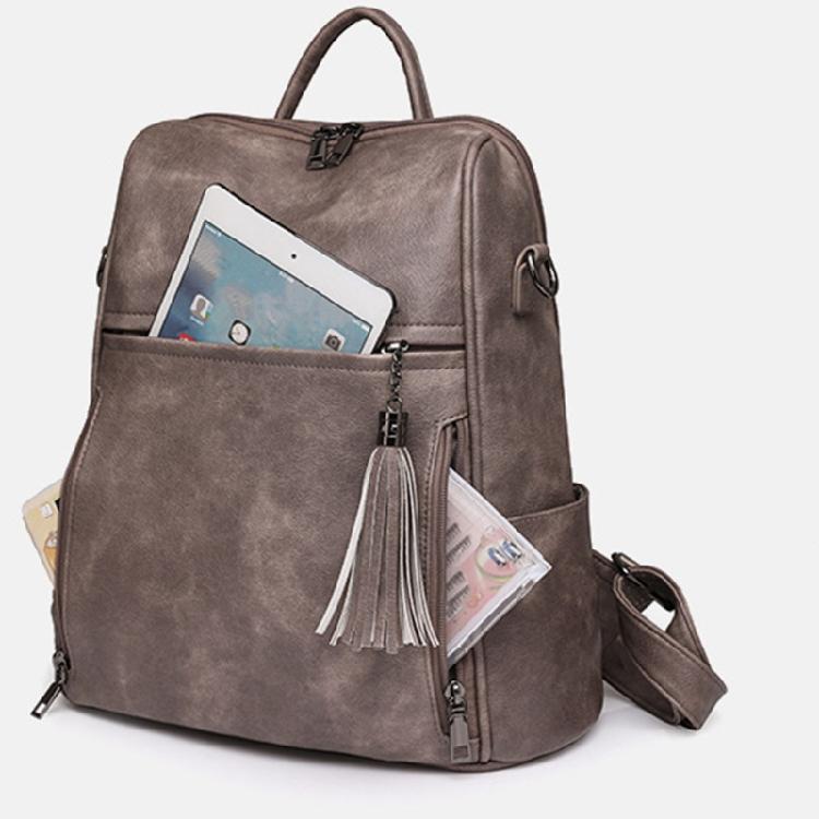 Women PU City Backpack Student School Bookbags Large Capacity Travel Backpacks