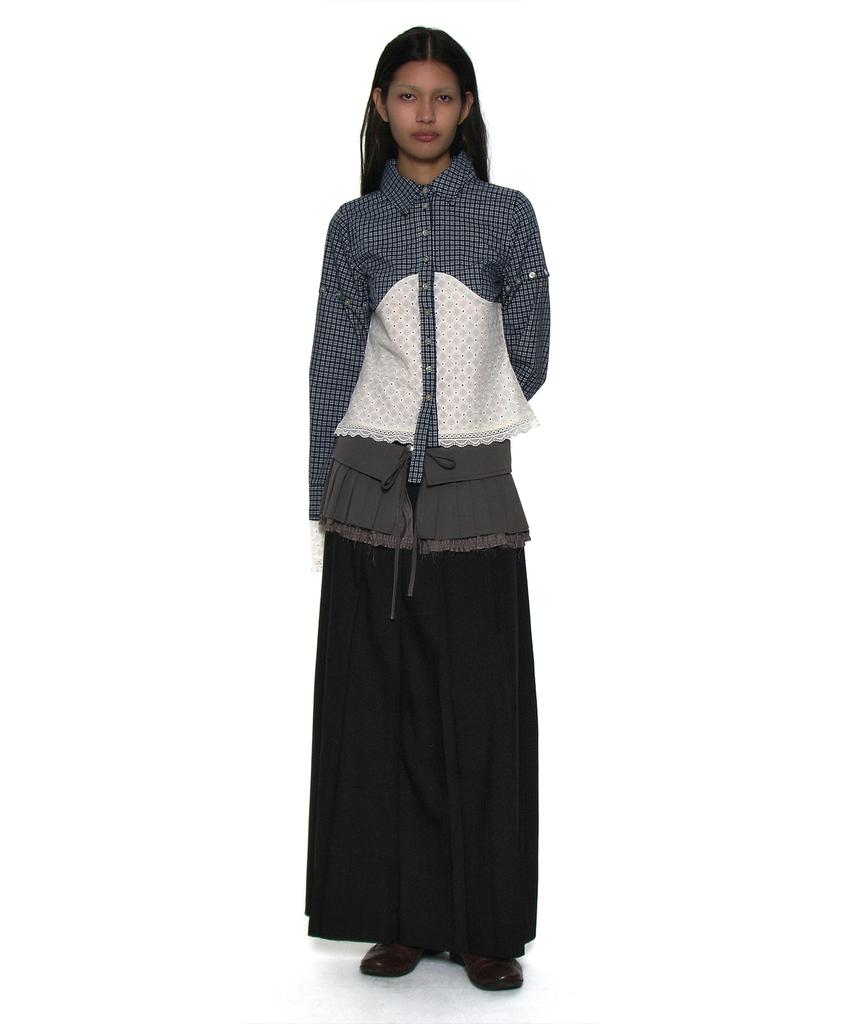 Partimento Woman (Set) Three-Way Transform Pleated Skirt_Black