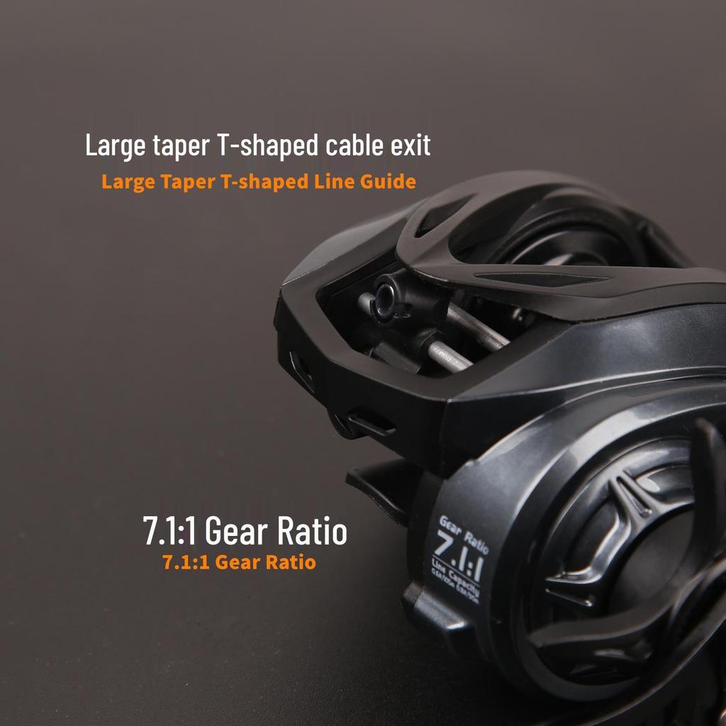 Smart DC Baitcasting Reel with Electronic Brake and Long Cast Micro-Lure System