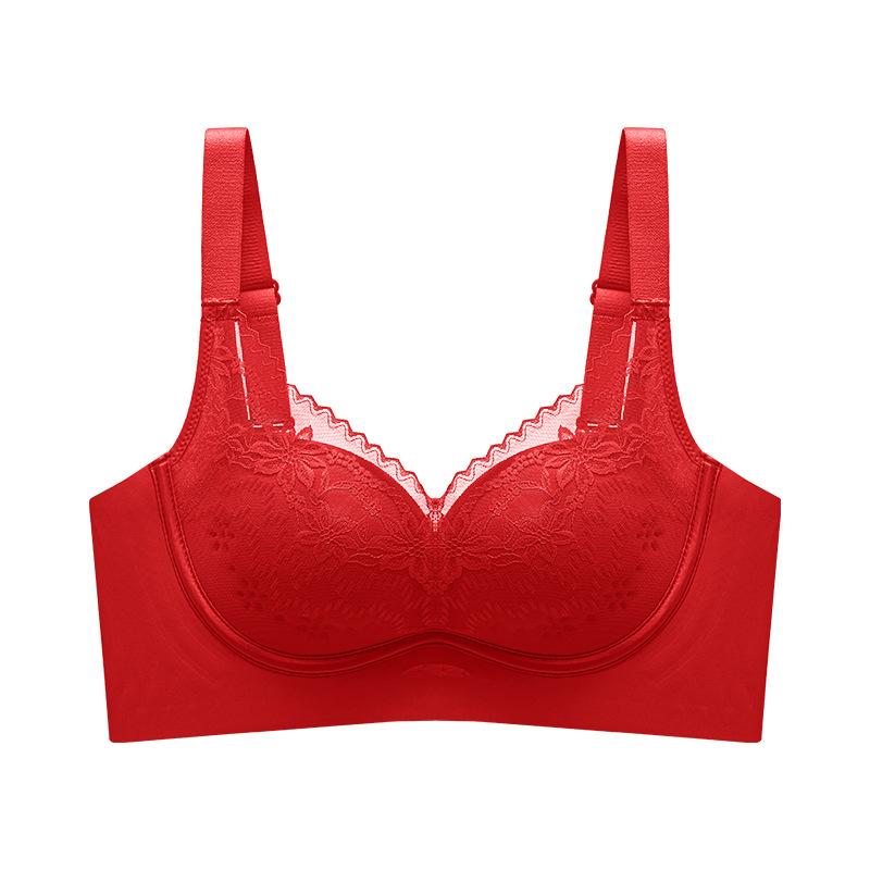 Non Steel Ring Bra Women's Adjustable Bra Women's Gathering Thick Collection Accessory Bra Anti Sagging Bra