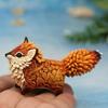 Adorable Small Fox Pocket Ornament Fine Craftsmanship Lifelike Handcrafted Animal Micro Landscape Resin Decoration
