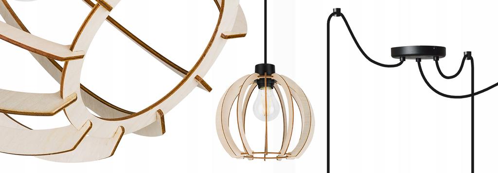 MODERN WOODEN LED CEILING HANGING LAMP