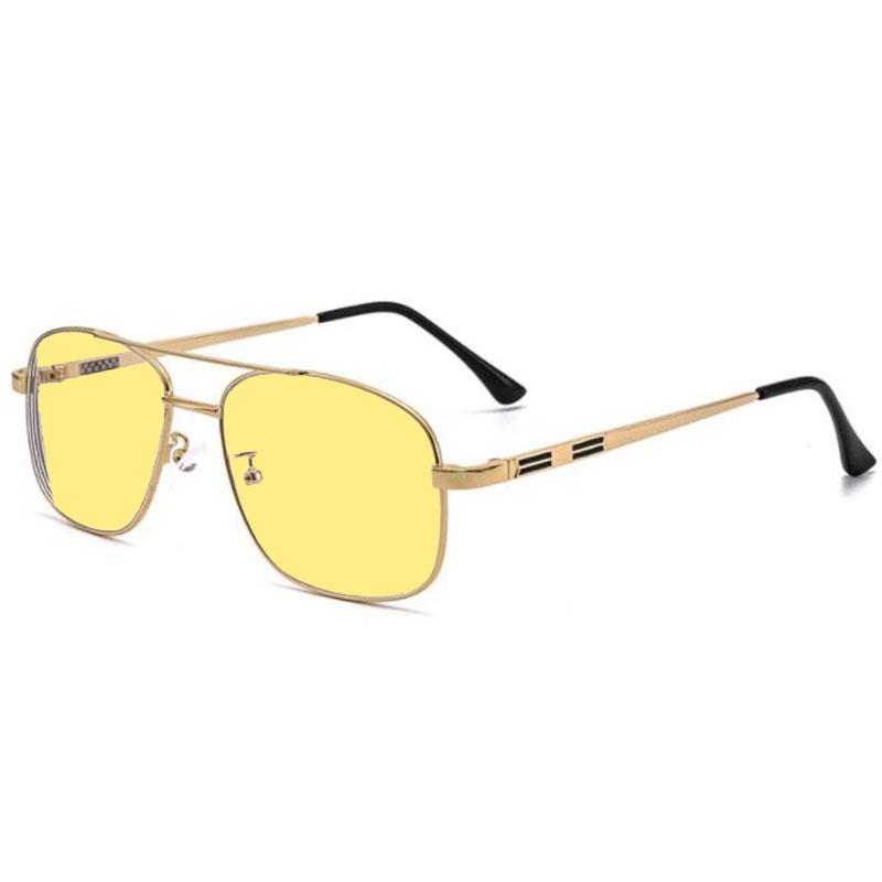 Legierungsbrille Herren groß Quadratisch Myopie Rezeptbrille Damen Metall Voll Optische Brille 2256 SPH 0 -0.5 -0.75 -1.0 BIS -6.0