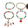 Cross-border Snowflake Bell Bracelet: European & American Holiday DIY Beaded Jewelry.