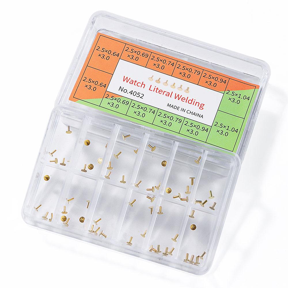 1 Box Dial Foot Watch Tweezers Universal Dial Pin Copper Material Fixed Dial with Locating Pin Repair Dial Watch Repair Parts